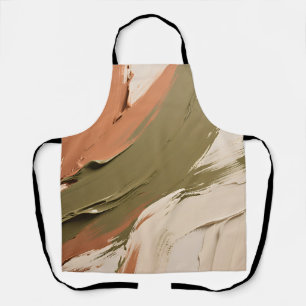 Tablier Traits de peinture abstraits Tons terre neutres