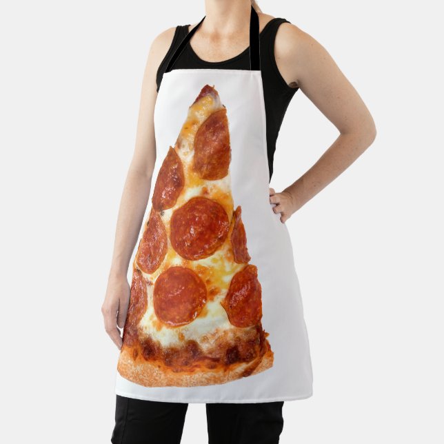 Tablier Tranche de pizza pepperoni classique de SlipperyJo (Insitu)
