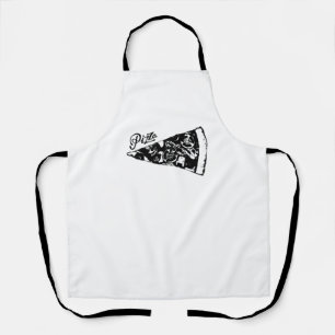 Tablier Tranches de pizza avec tomates et olives serviette