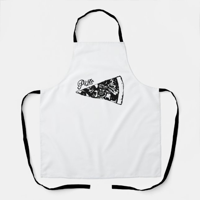 Tablier Tranches de pizza avec tomates et olives serviette (Recto)