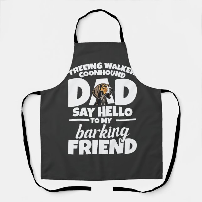 Tablier Treeing Walker Coonhound Papa Papa Dis Bonjour (Recto)