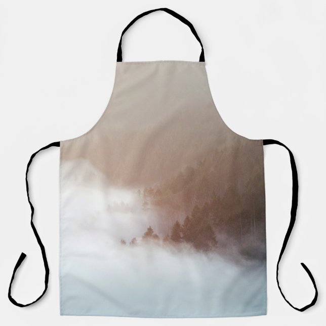 Tablier Trees on mountain covered with fogs (Recto)