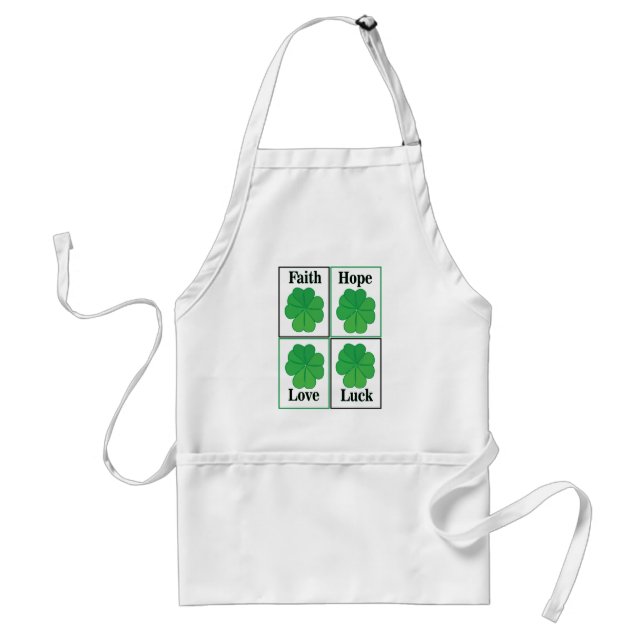 Tablier Trèfle à quatre feuilles Saint-Patrick Trèfle à qu (Devant)