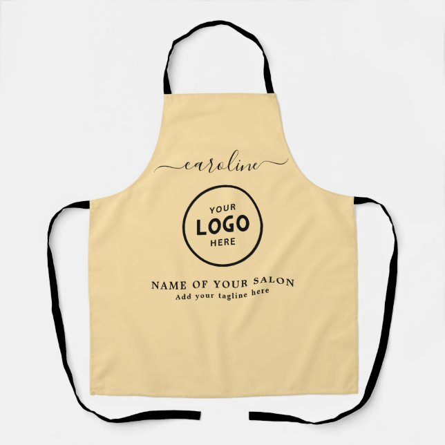Tablier  Trendy Modern Salon Logo Apron (Recto)
