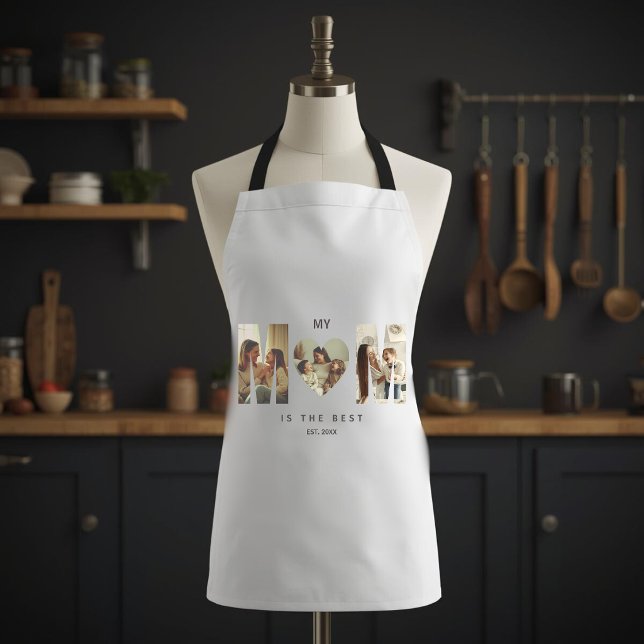 Tablier Trendy Personalized Photo MOM Heart Apron (Créateur téléchargé)