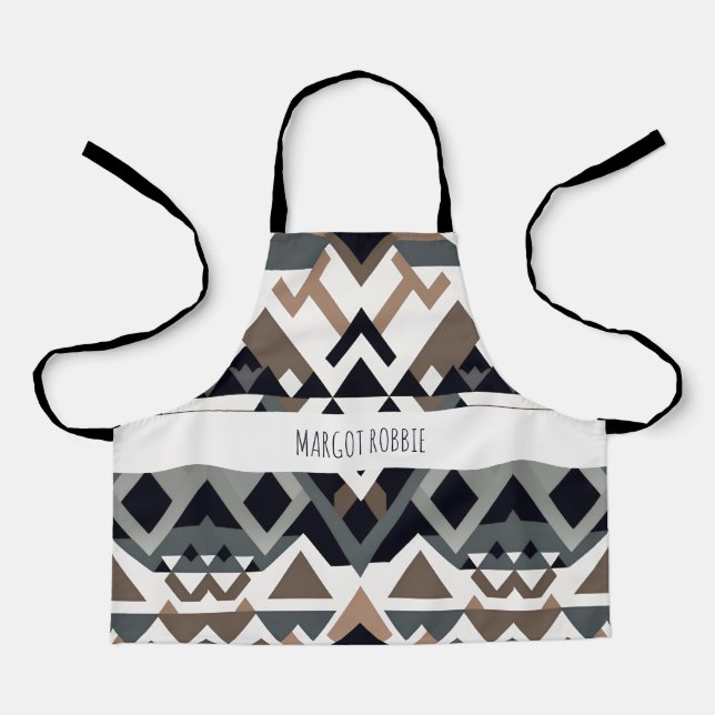 Tablier Triangle Africain Géométrique Brown Motif (Recto)
