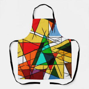 Tablier Triangle Coloré Géométrique Moderne