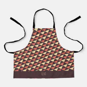 Tablier Triangles Beige Pêche Motif minimal