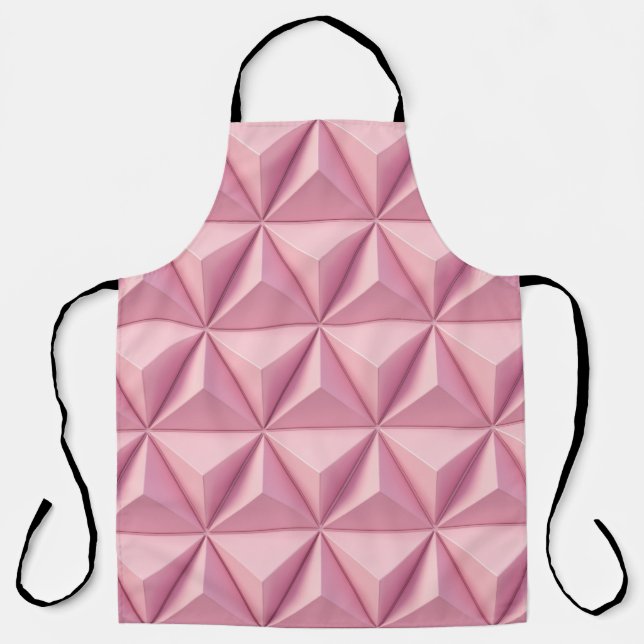 Tablier Triangles géométriques 3D : arrière - plan minimal (Recto)