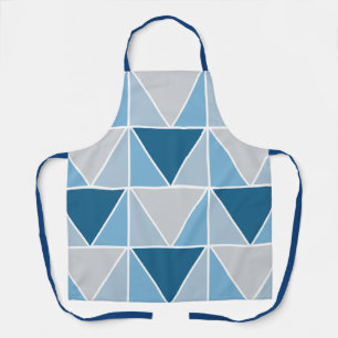 Tablier Triangles géométriques gris bleu tendance