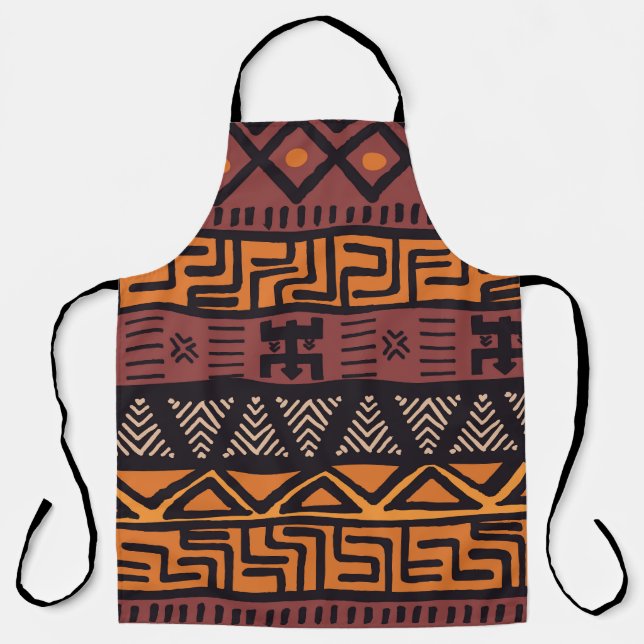 Tablier Tribal de Bohême coloré géométrique (Recto)