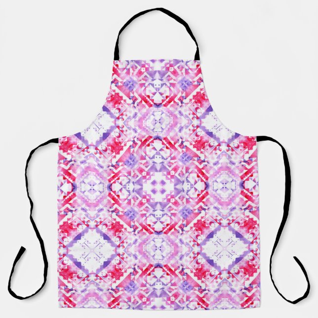 Tablier Tribal seamless pattern. Hand-painted grunge water (Recto)