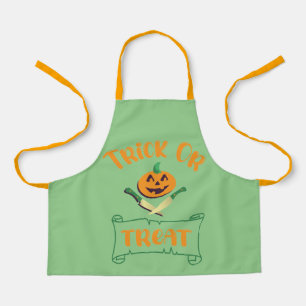 Tablier Trick or treat os de crâne visage de citrouille d'