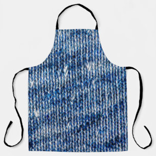 Tablier Tricot bleu texture laine fermer fond photo