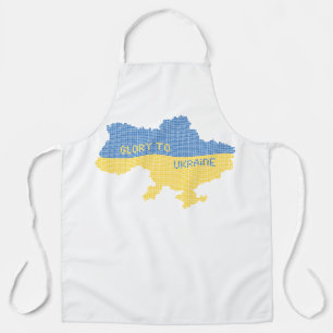 Tablier Tricot Ukraine texte de la carte d'Etat Gloire à l