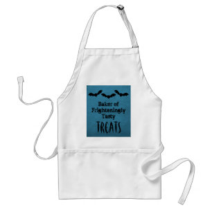 Tablier Trio de chauves-souris Halloween Apron, bleu foncé