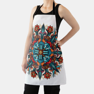 Tablier Trippy Hippie Mandala - Champignons psychédéliques