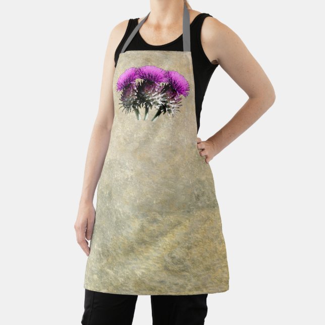 Tablier Trois chardons écossais (Insitu)