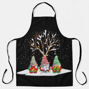 Tablier Trois Gnomes Nordiques Et Leur Arbre De Noël