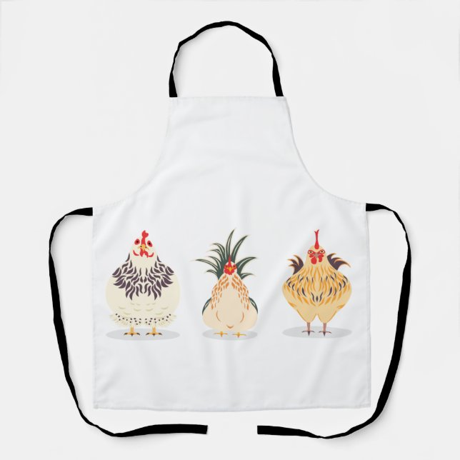 Tablier Trois mignons poulets (Recto)
