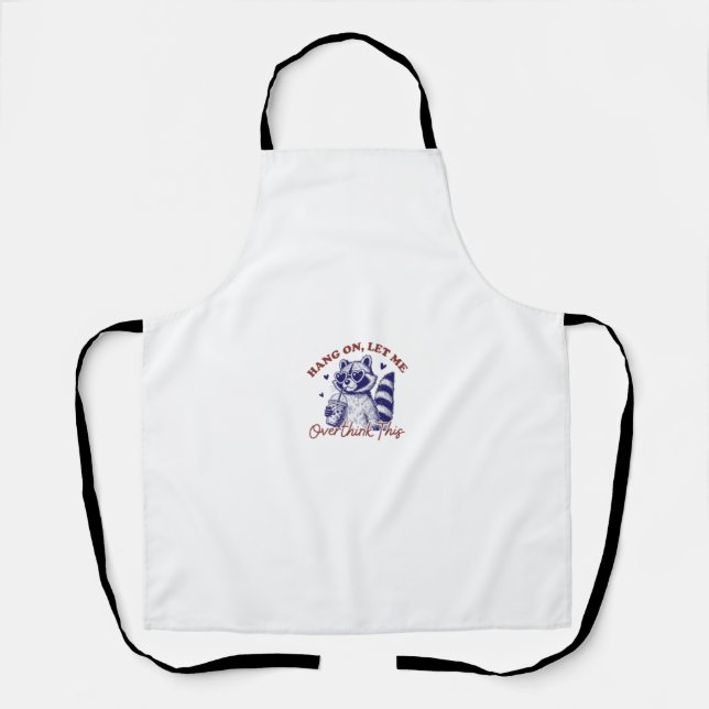 Tablier Trop penser Raccoon (Recto)
