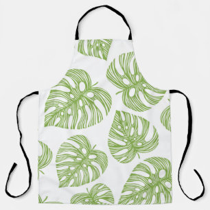 Tablier Tropical motif sans couture avec palme exotique