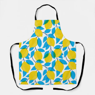 Tablier Tropical Sans Fil Avec Citrons Jaunes