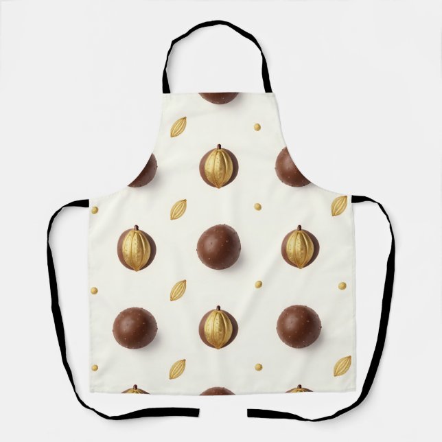 Tablier Truffes en chocolat de luxe motif sans couture (Recto)