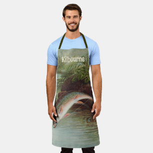 Tablier Truite de ruisseau Leaping par S.A. Kilbourne Pois