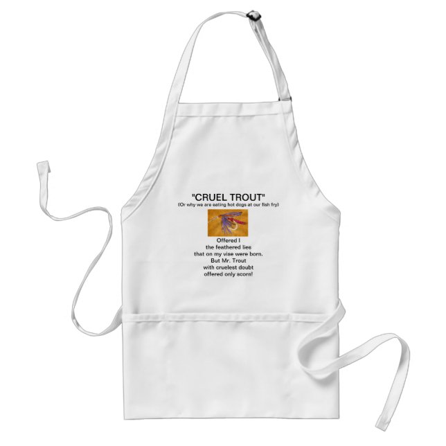 Tablier Truite mouchetée "rose et pourpre" Apron (Devant)