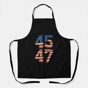 Tablier Trump 2024 45 47 Drapeau Américain Rétro Vintage 4