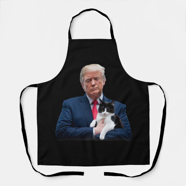 Tablier Trump 2024 Chat MAGA Drôle Trump Chat (Recto)