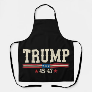 Tablier Trump 45 47 Drapeau américain USA Rétro Vintage
