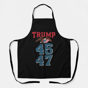 Tablier Trump patriotique a gagné 45 et 47 Victoire Gagnan