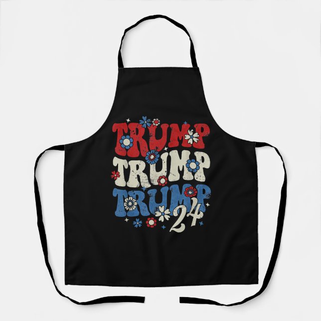 Tablier Trump Trump Trump 2024 Rétro  (Recto)