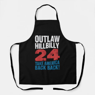 Tablier Trump Vance 2024 Hors-la-loi Hillbilly Drapeau amé