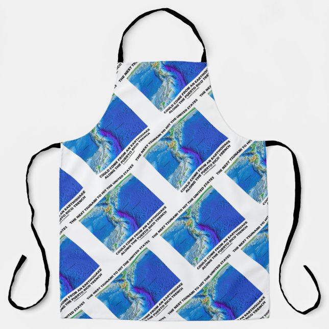 Tablier Tsunami Porto Rico Tectonique de plaque de tranché (Recto)