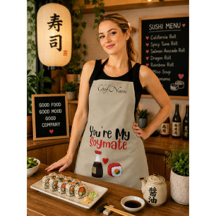 Tablier Tu es mon compagnon de soja, soja 