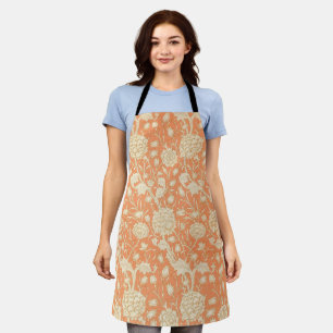 Tablier Tulipe sauvage de William Morris, motif floral vin