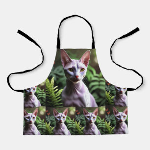 Tablier "Tuna le chat sans poils : lisse et soyeux" 