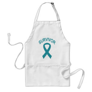 Tablier turquoise de ruban de Cancer ovarien de