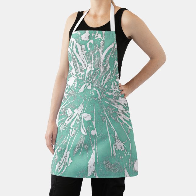 Tablier Turquoise Peony Apron (Insitu)