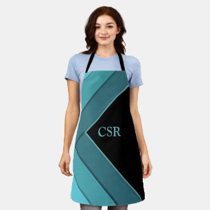 Tablier Turquoise personnalisé et noir
