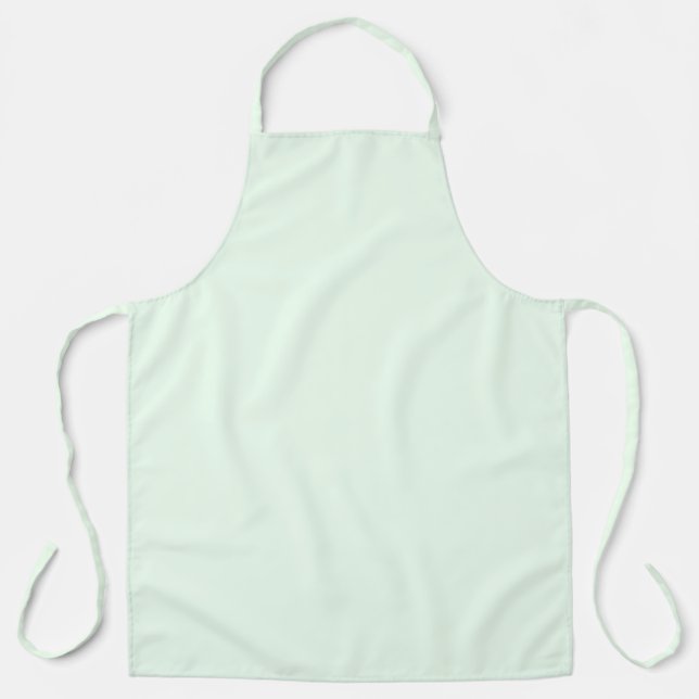 Tablier Turquoise Vert Doux Blanc Pastel Couleur Uni (Recto)