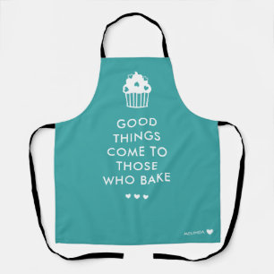 Tablier Turquoise White Cupcake Good Things Baking Nom de