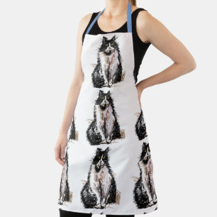 Tablier Tuxedo Cat Cute Cats Black White Animal Apron
