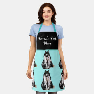 Tablier Tuxedo Chat Cute Chats Noir Blanc Animal Mum Apron
