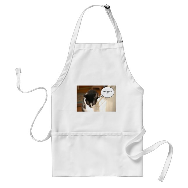 Tablier tuxedo noir et blanc Chat (Devant)