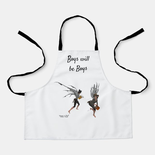 Tablier Twin Boy Rain Féeries Apron pour enfants (Recto)