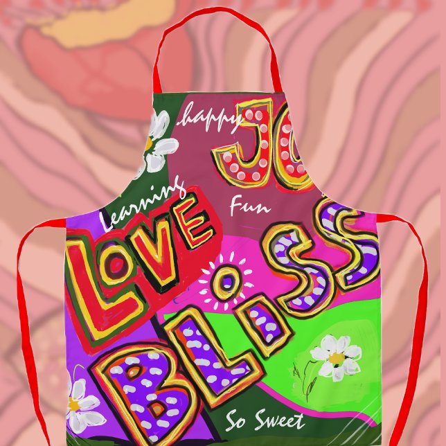 Tablier Typographes amusants, brillants, heureux (Créateur téléchargé)